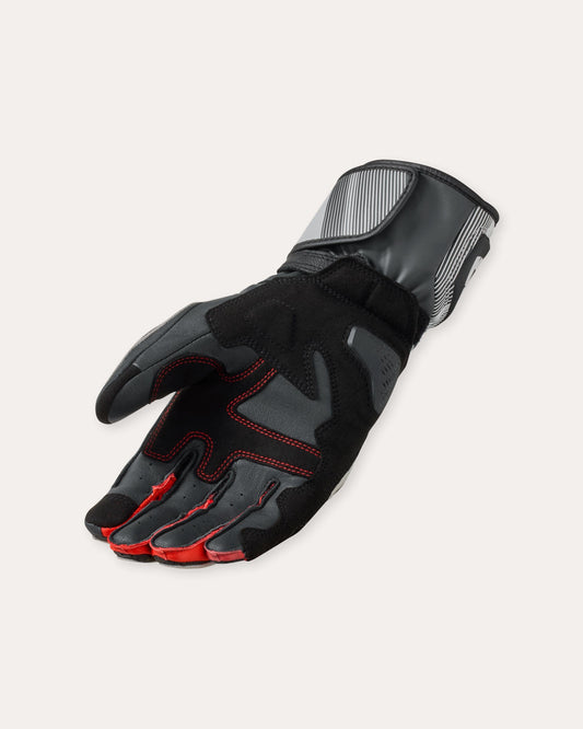 Gloves Metis 2 | Light Grey-Neon Red