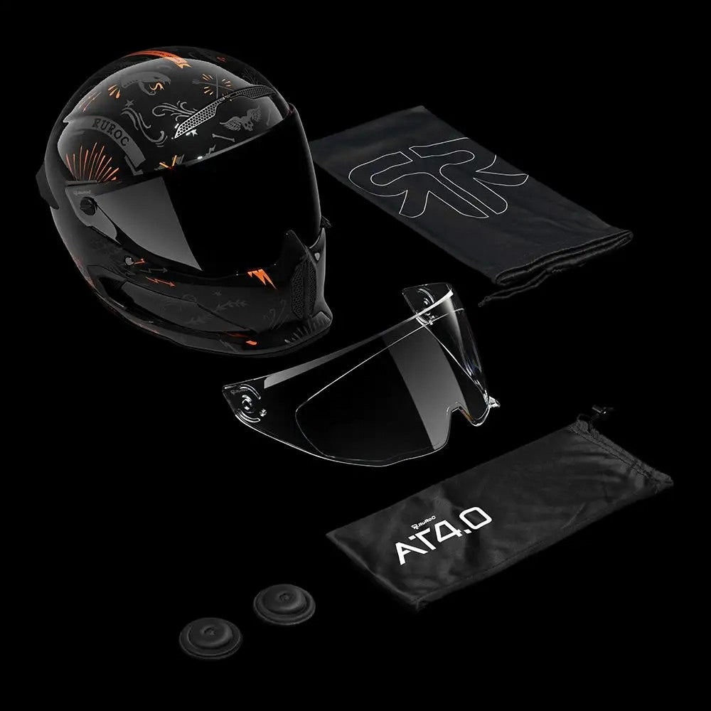 Ruroc AT4.0 Carbon Blackbird Full Face Helmet