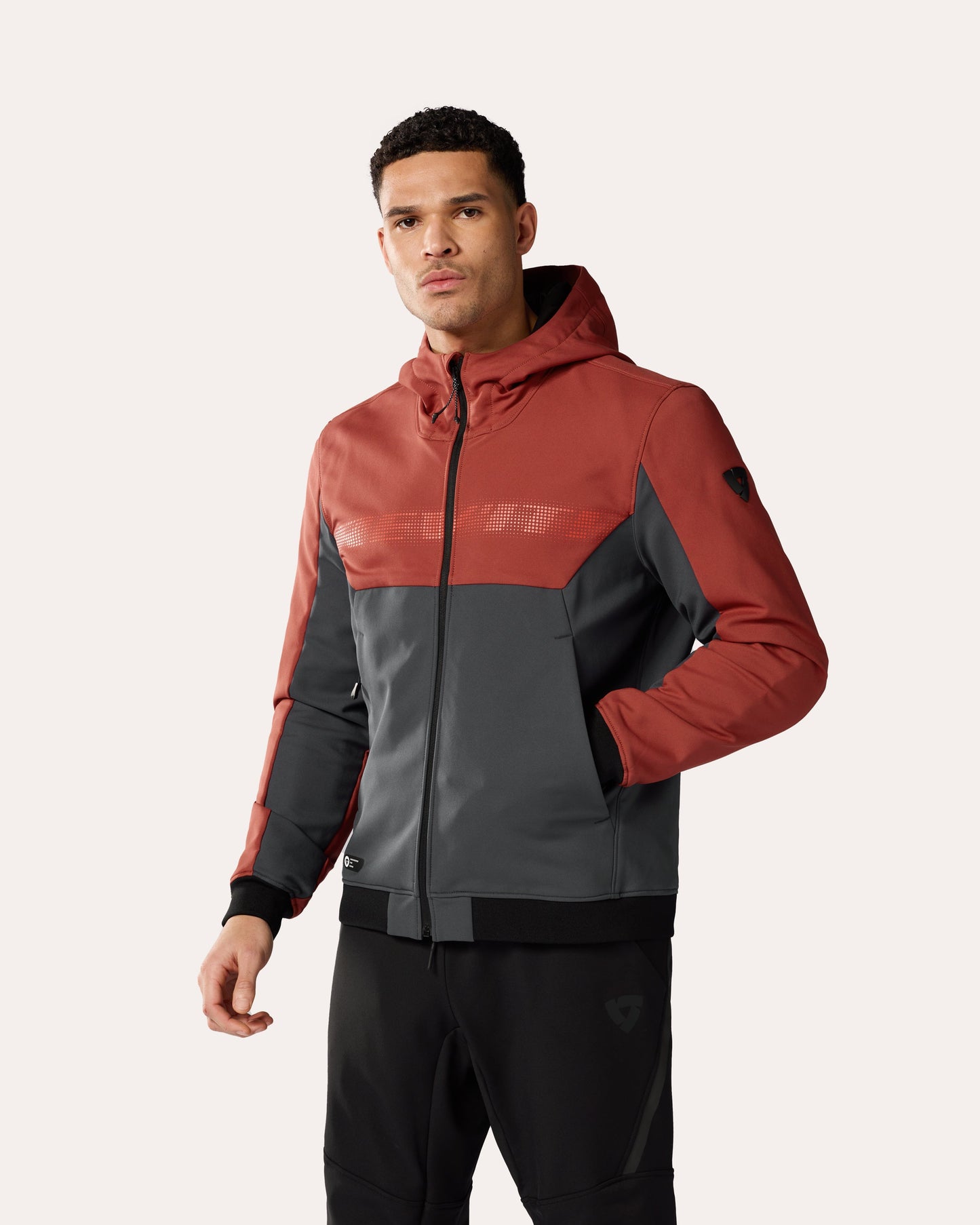 Hoodie Parabolica 2 | Burgundy Red-Grey