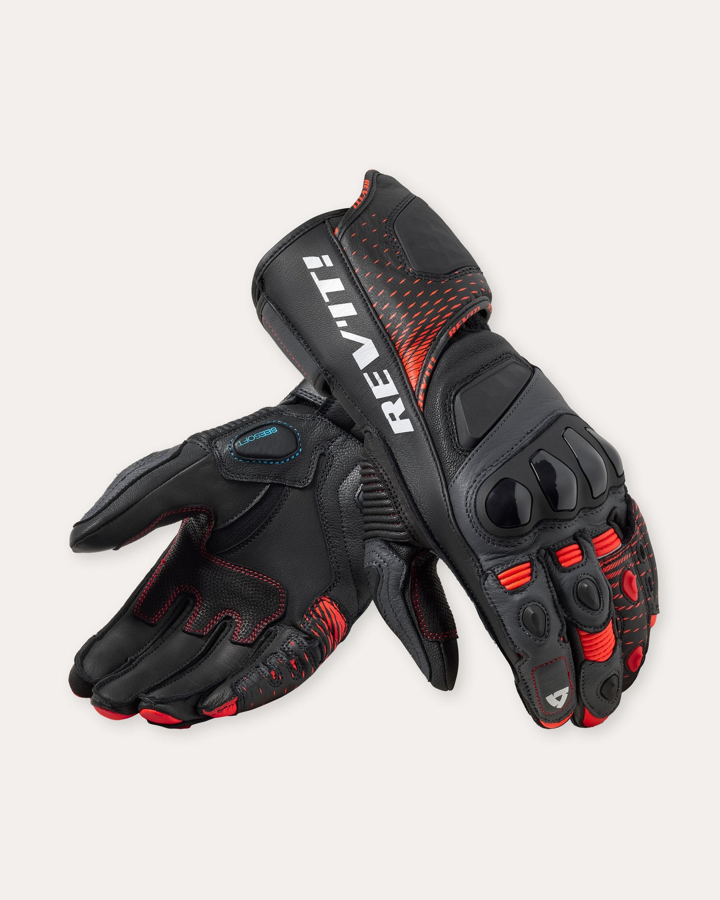 Gloves Control | Black-Neon Red