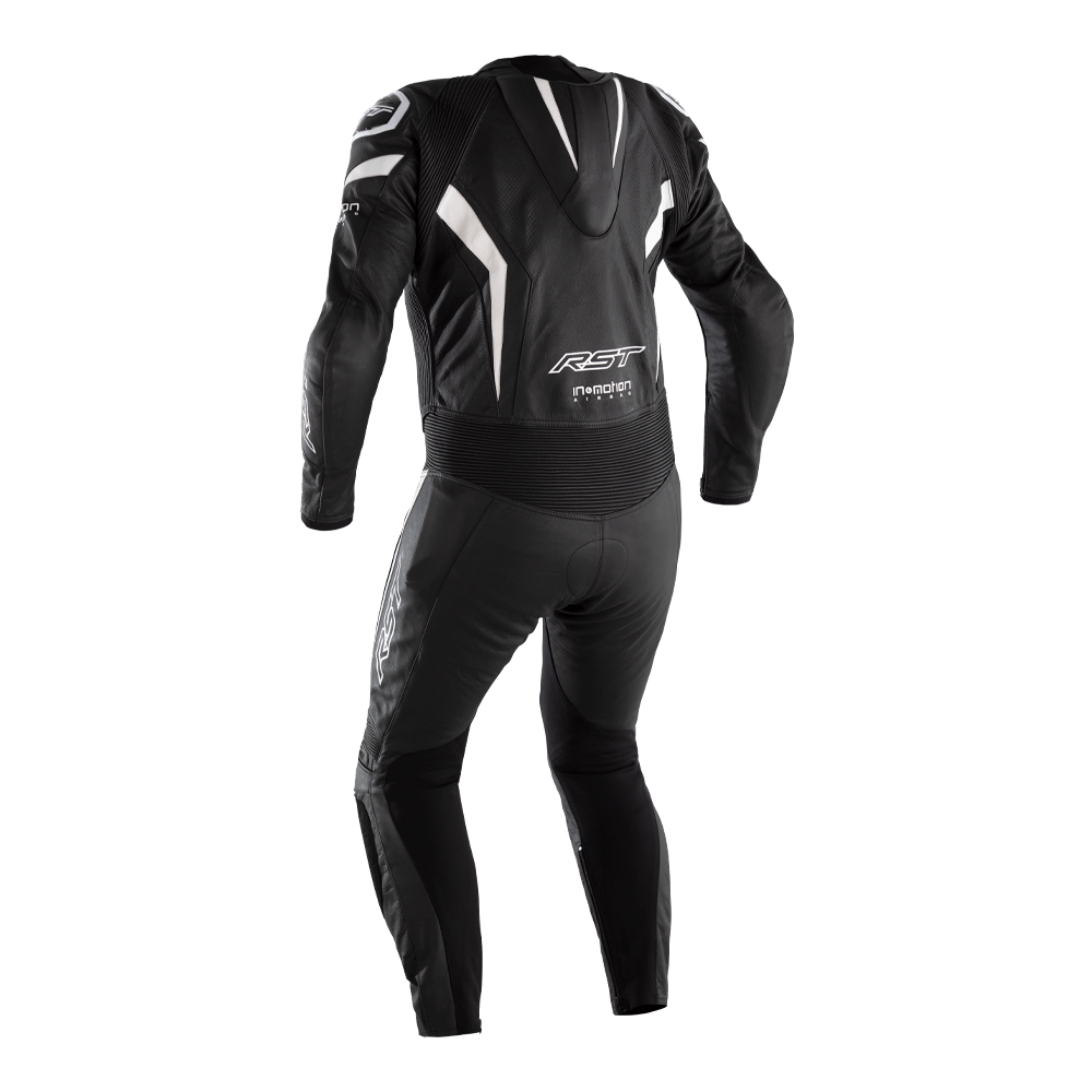 RST Podium Airbag CE Mens Leather Suit - Black / White