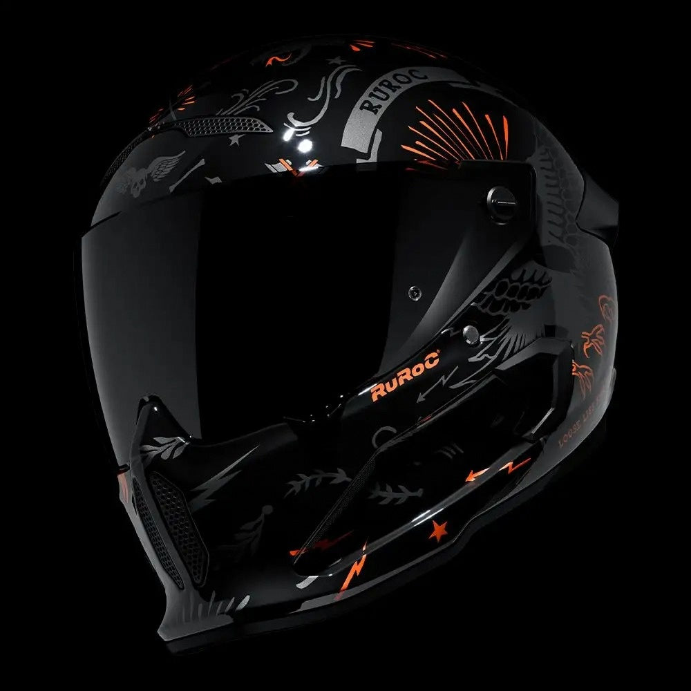 Ruroc AT4.0 Carbon Blackbird Full Face Helmet