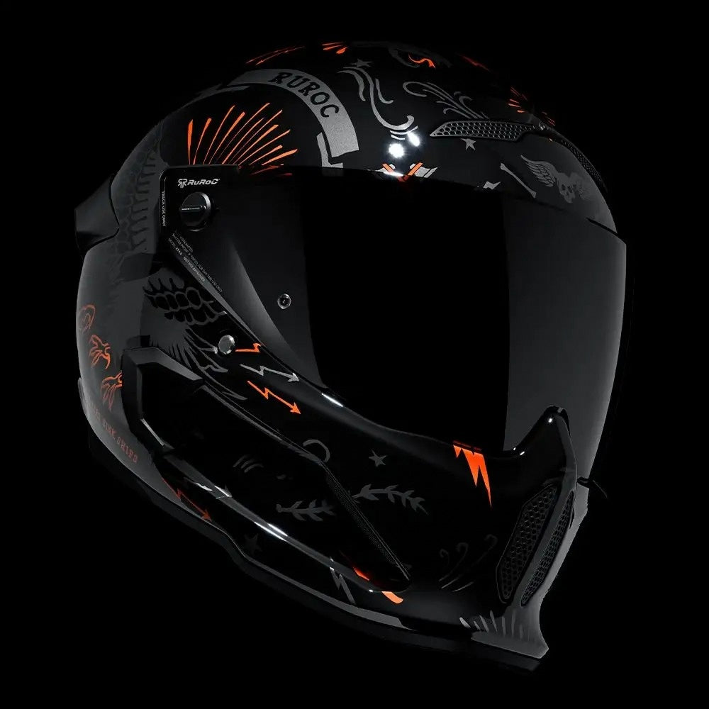 Ruroc AT4.0 Carbon Blackbird Full Face Helmet