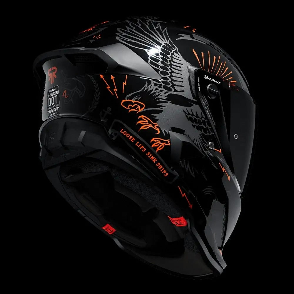 Ruroc AT4.0 Carbon Blackbird Full Face Helmet