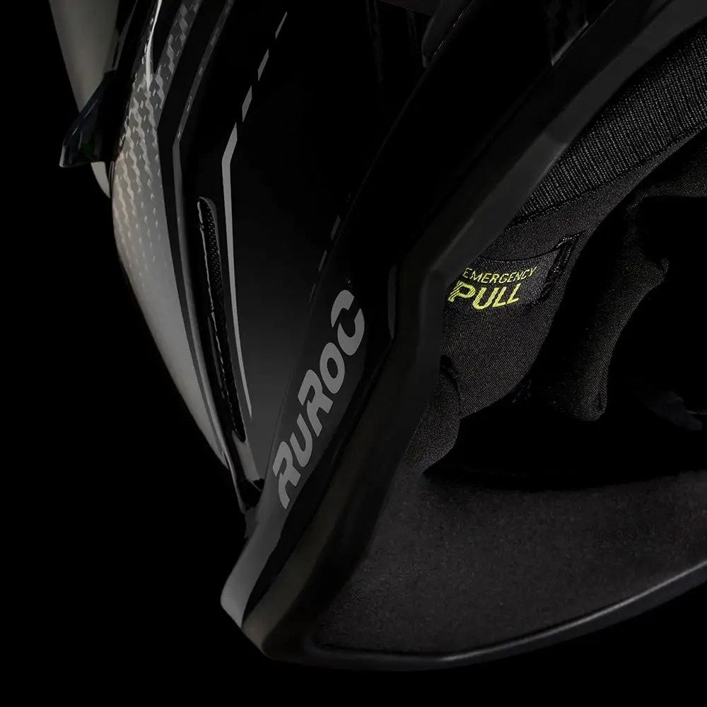 Ruroc AT4.0 TRACK Core Carbon Full Face Helmet – Gloss Carbon