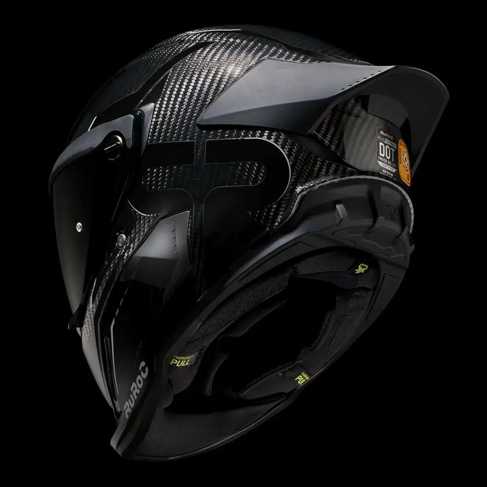 Ruroc AT4.0 TRACK Core Carbon Full Face Helmet – Gloss Carbon