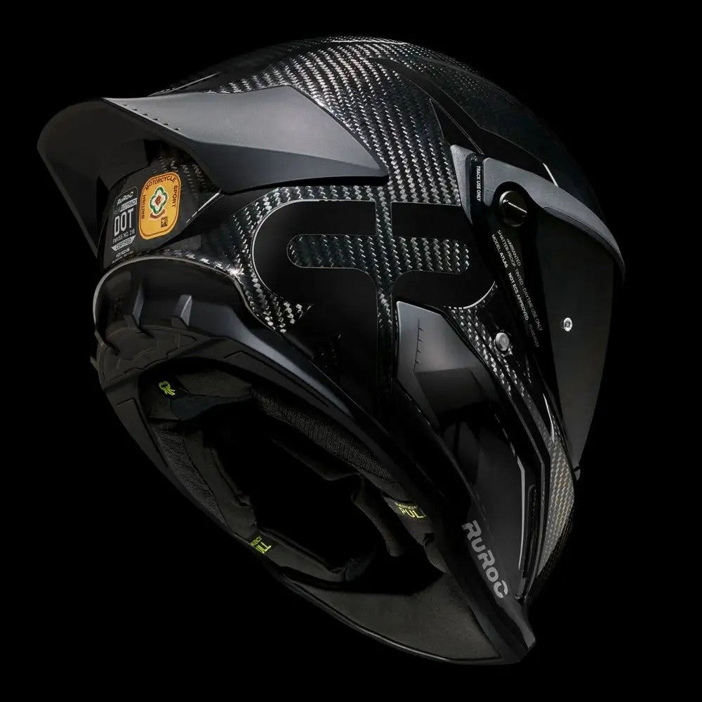 Ruroc AT4.0 TRACK Core Carbon Full Face Helmet – Gloss Carbon
