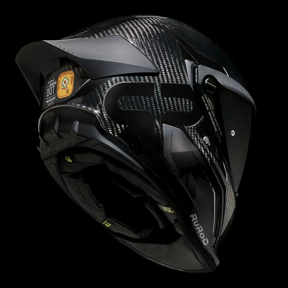 Ruroc AT4.0 TRACK Core Carbon Full Face Helmet – Gloss Carbon
