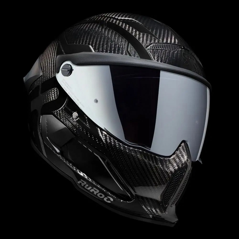 Ruroc AT4.0 TRACK Core Carbon Full Face Helmet – Gloss Carbon