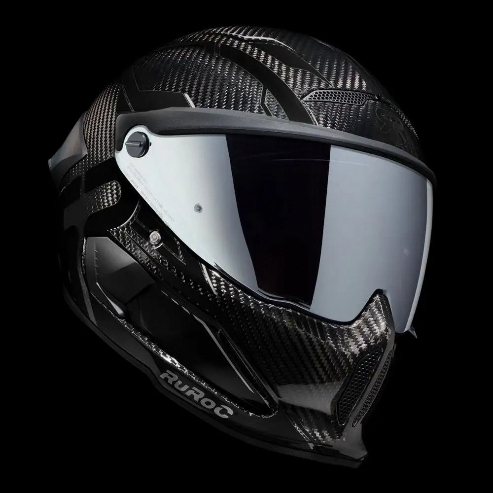 Ruroc AT4.0 TRACK Core Carbon Full Face Helmet – Gloss Carbon