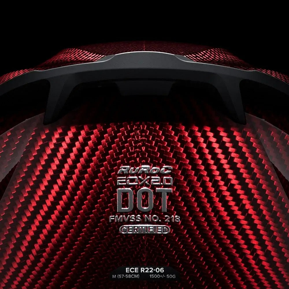 EOX 2.0 Logo Ruby Carbon Helmet