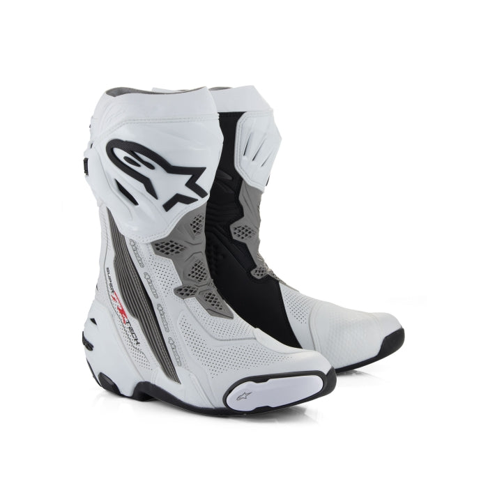 Alpinestars Supertech R Vented Sports Boots - White / Mid Grey / Black