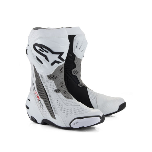 Alpinestars Supertech R Vented Sports Boots - White / Mid Grey / Black